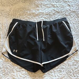 Under Armour Women's Black Shorts with White Trim